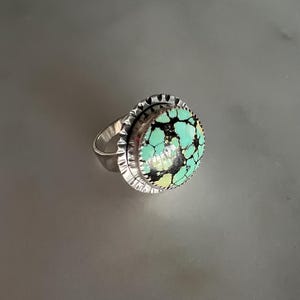Bambus Berg Türkis Ring - Bold Blau Grün Statement Ring