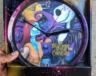 Nightmare Before Christmas Art Wall Clock and Canvas