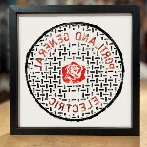 Portland Electric Manhole Cover Print