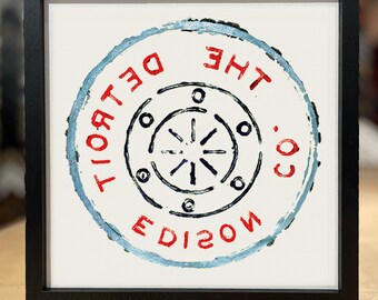 Impresión de la tapa de alcantarilla Detroit Edison