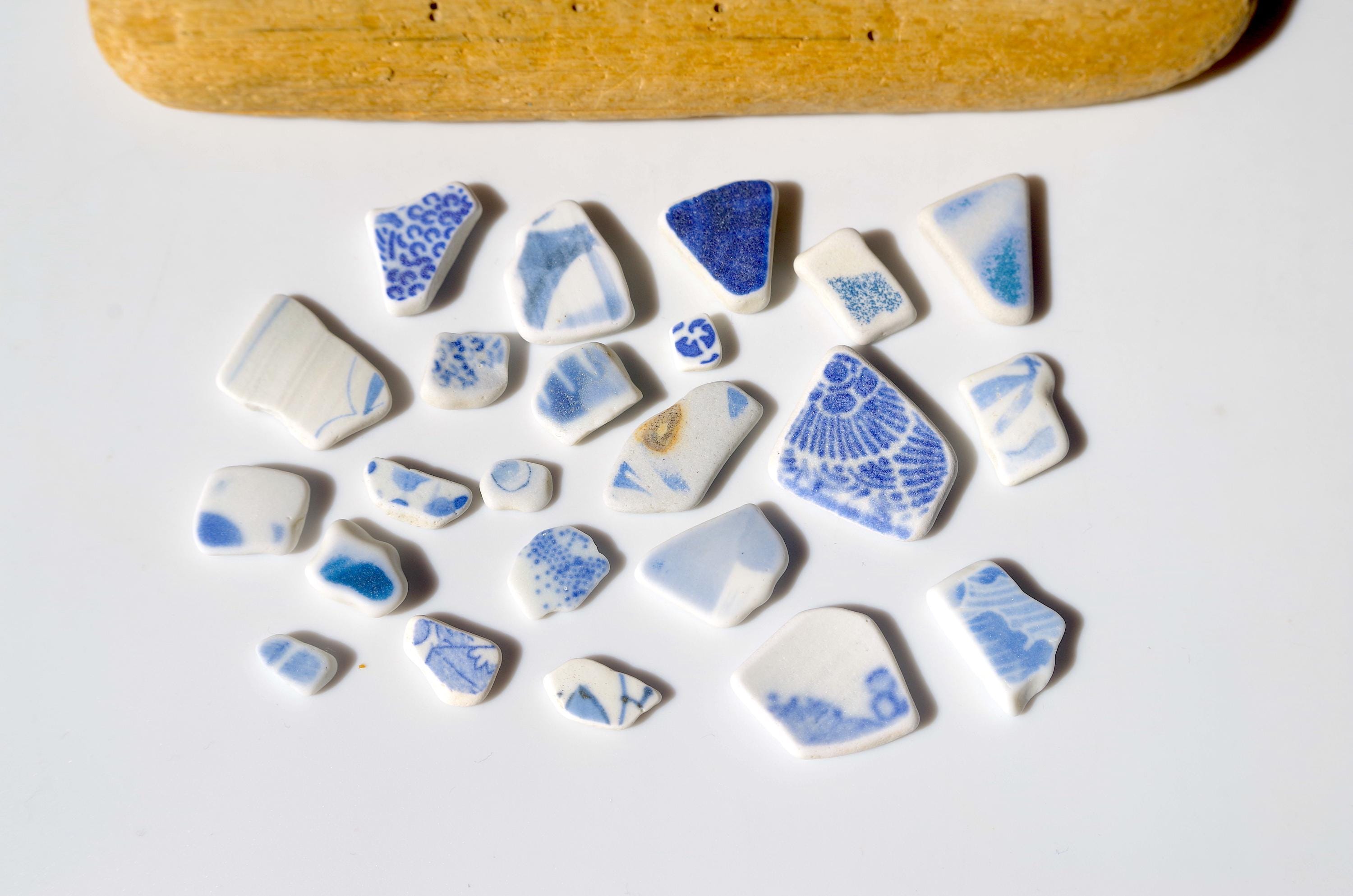 SEAページ　5枚 Japanese Sea Pottery / 100％ Natural ＆ Genuine ＆ Surf-tumbled
