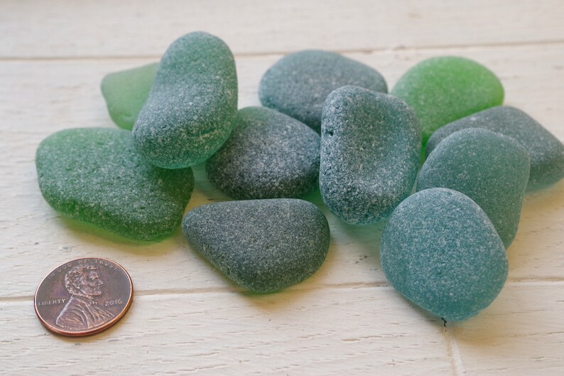 RARE Green Color Seaglass Almost Good Quality /& Normal Middle and Big Size 100\uff05 Natural \uff06 Genuine and Surf-tumbled a lot