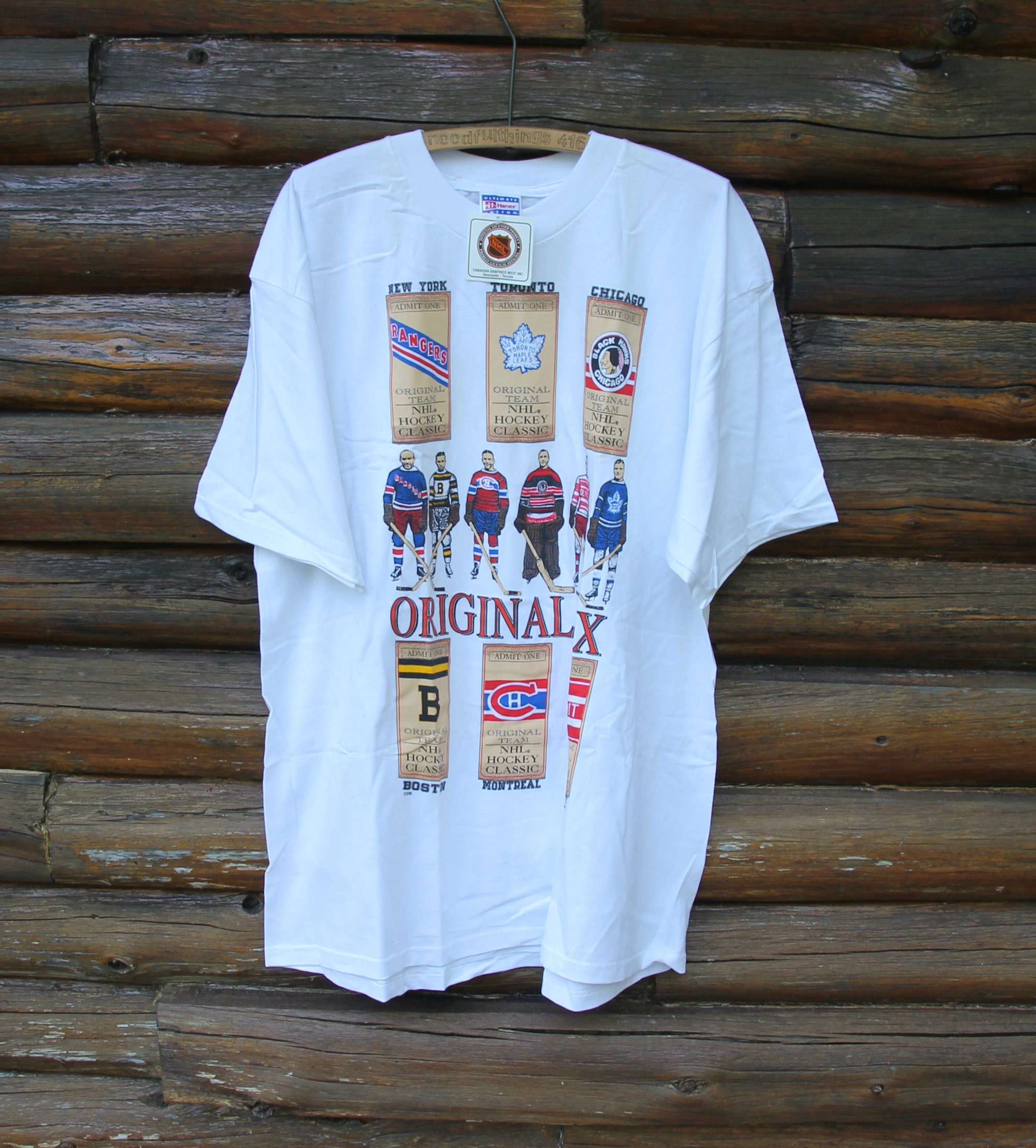 Vintage Original Six 6 NHL Hockey Teams T-Shirt