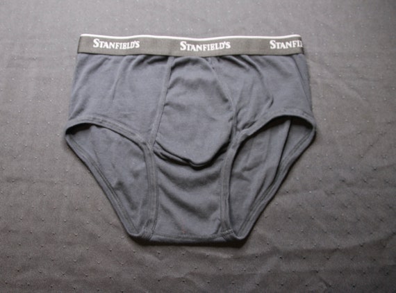 Vintage Stanfield's Briefs Underwear Classic Black Adult Size