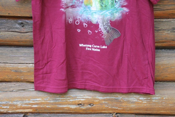 Vintage Whetung Curve Lake First Nation Bass Fish Fishing T-shirt Adult  Size Large -  Ireland