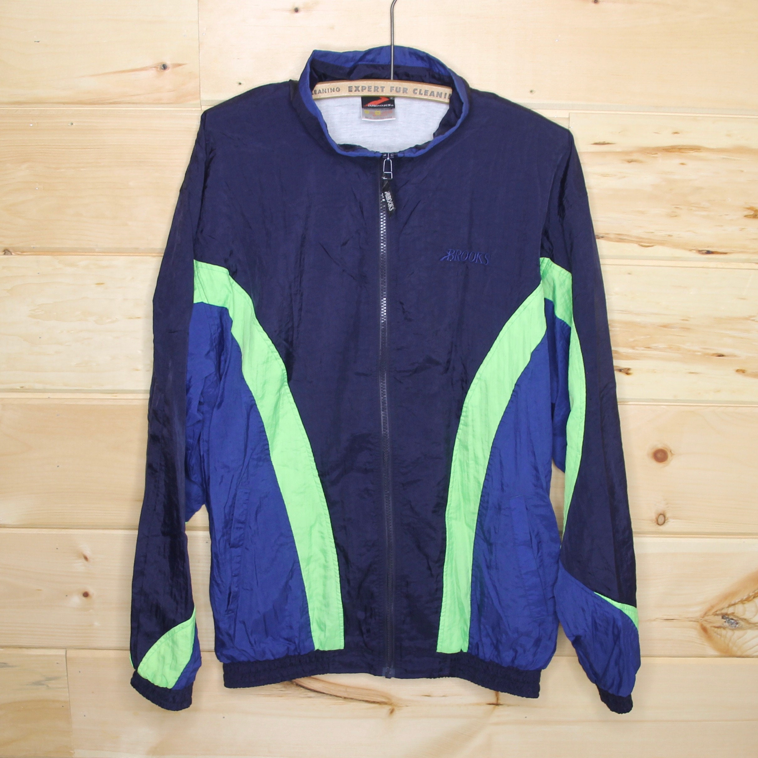 Vintage Brooks Zip up Light Jacket Windbreaker Blue Neon Green Adult Size  Medium - Etsy Canada