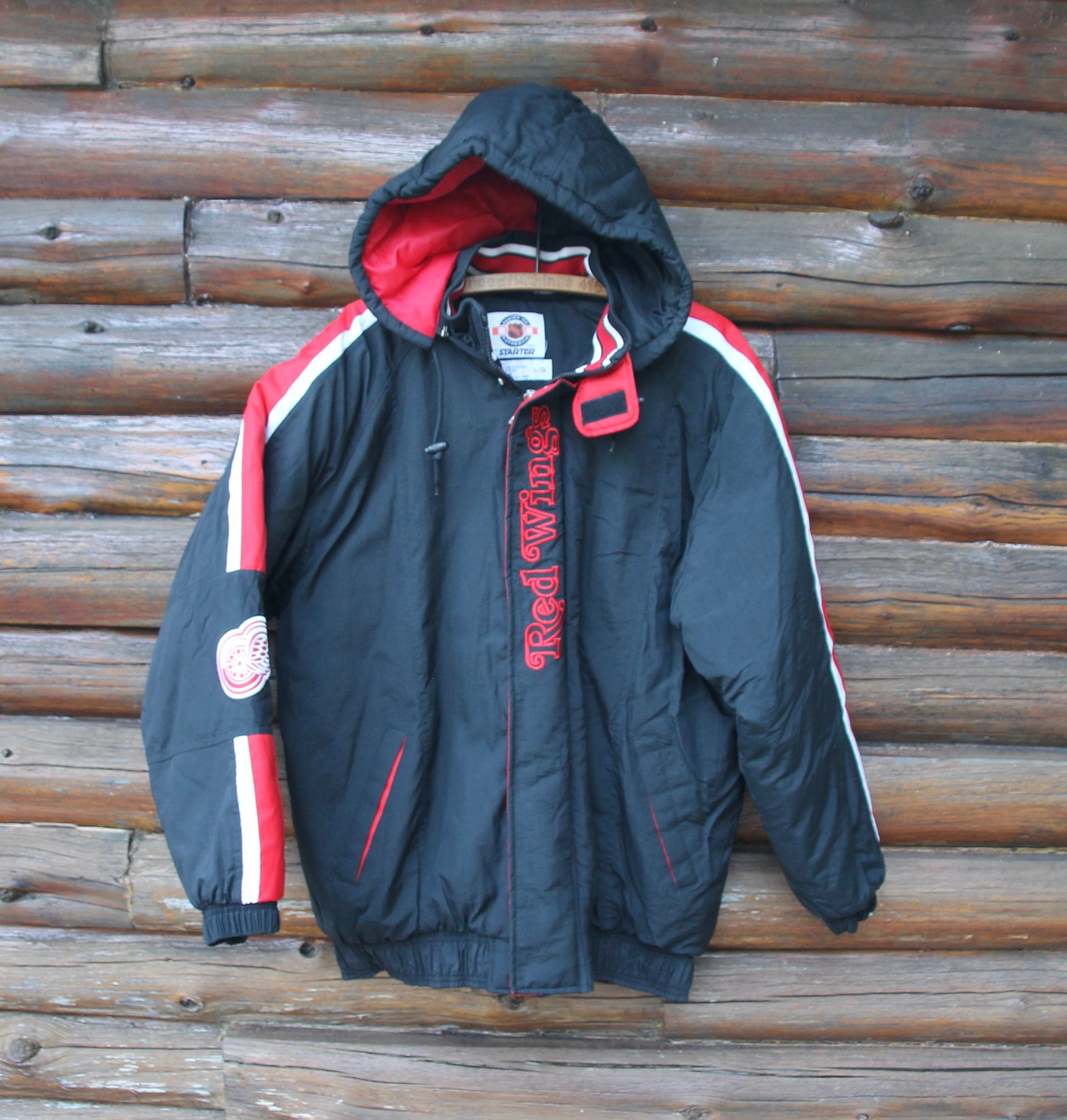 Vintage Detroit Red Wings NHL Hockey Center Ice Starter Zip up