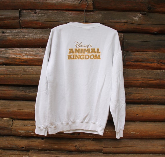 Vintage Disney Animal Kingdom White Pullover Swea… - image 9