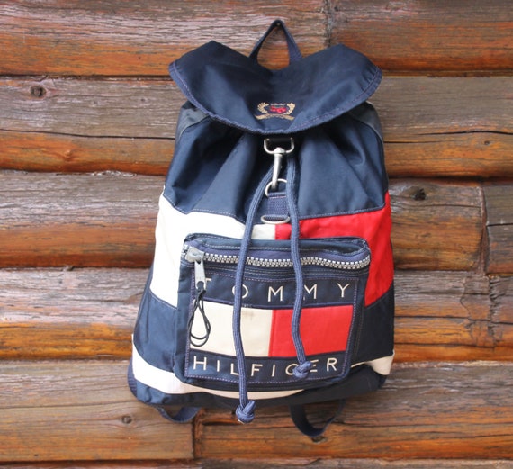 Vintage 90's Tommy Hilfiger Big Flag Draw String B
