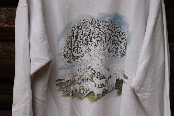 Vintage Disney Animal Kingdom White Pullover Swea… - image 4