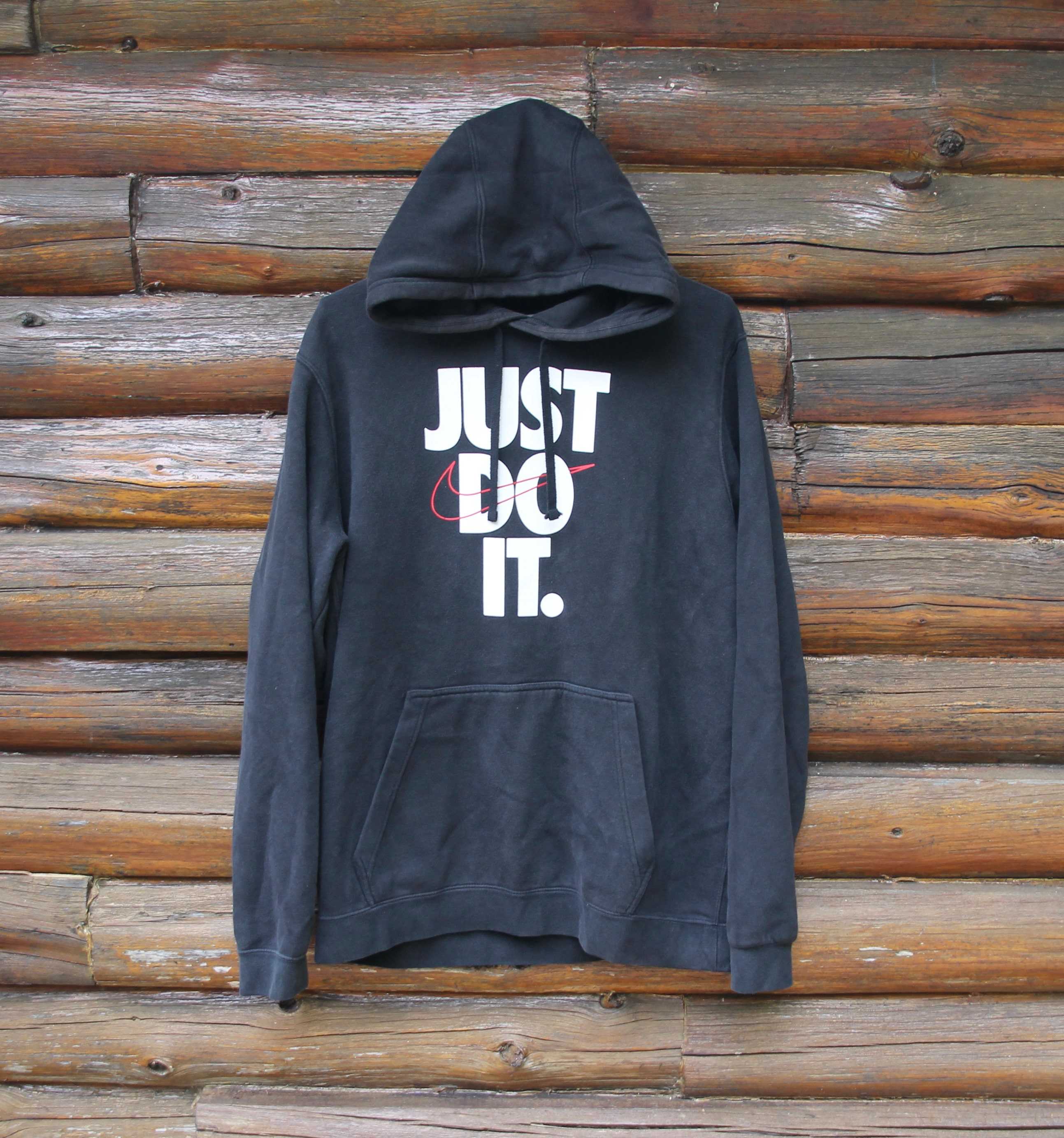 Vintage Nike Just Do It Spell Out Black Pullover Hoodie Hooded - Etsy