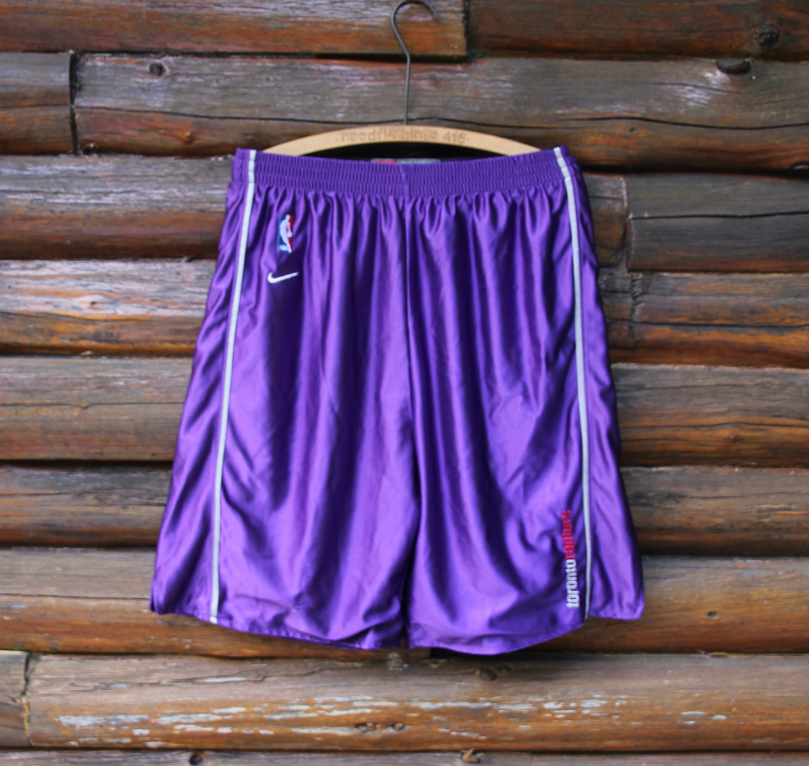 Shorts, Vintage Toronto Raptors Purple Throwback Shorts Large
