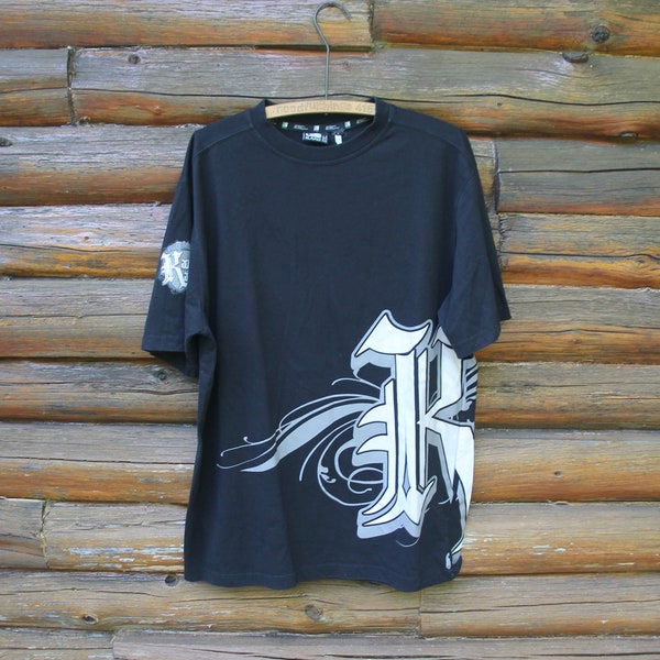 Vintage Karl Kani 90s Hip Hop Streetwear Black T-Shirt Adult Size Large