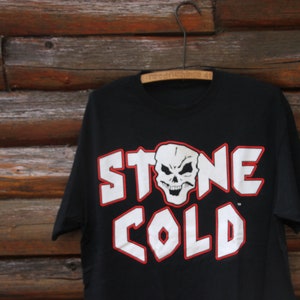 Vintage Stone Cold Steve Austin Bullet Proof WWE Black Wrestling T-Shirt Adult Size L / XL image 4