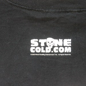 Vintage Stone Cold Steve Austin Bullet Proof WWE Black Wrestling T-Shirt Adult Size L / XL image 8