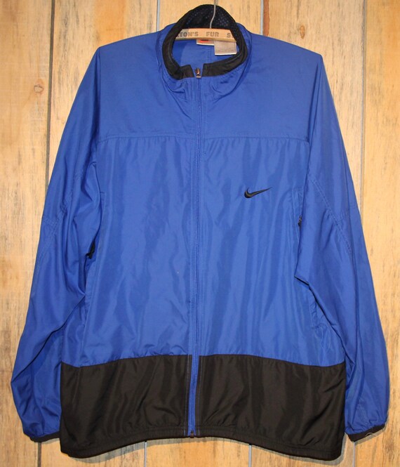 nike blue and black windbreaker