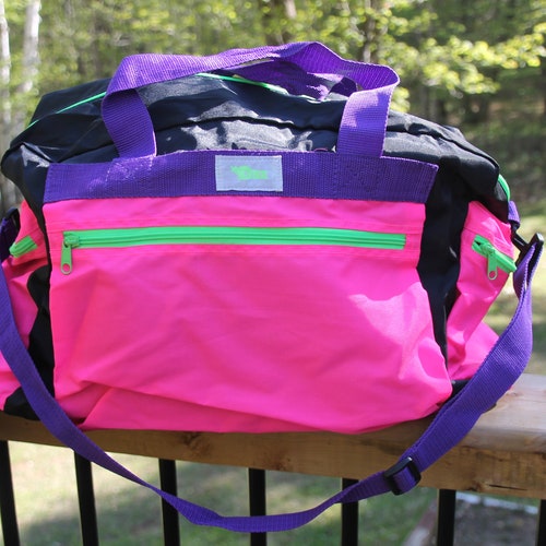 Vintage LYNX Neon Pink / Purple Duffle 
