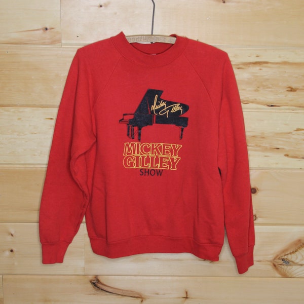 Vintage Mickey Gilley Show Red Pullover Sweatshirt Crewneck Adult Size Medium