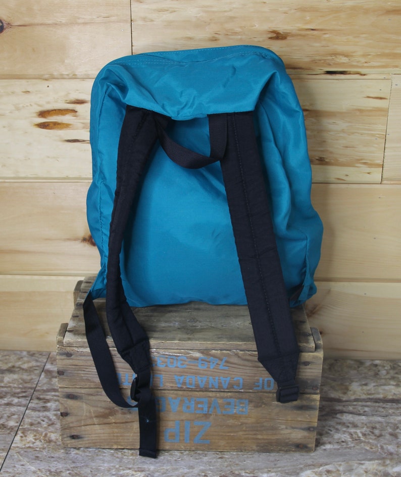 Vintage Eddie Bauer Teal Packable Light Backpack Etsy