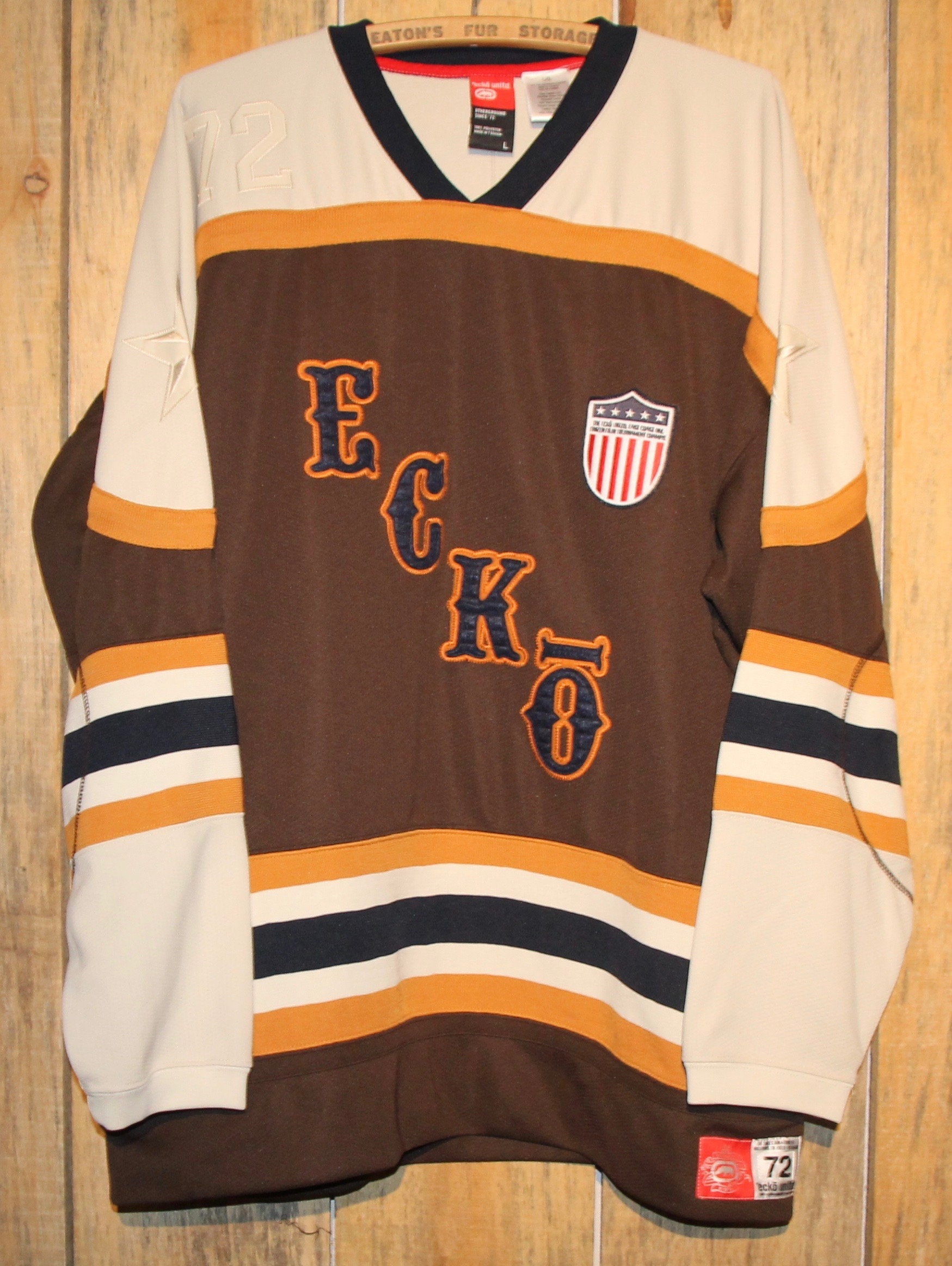 brown hockey jersey