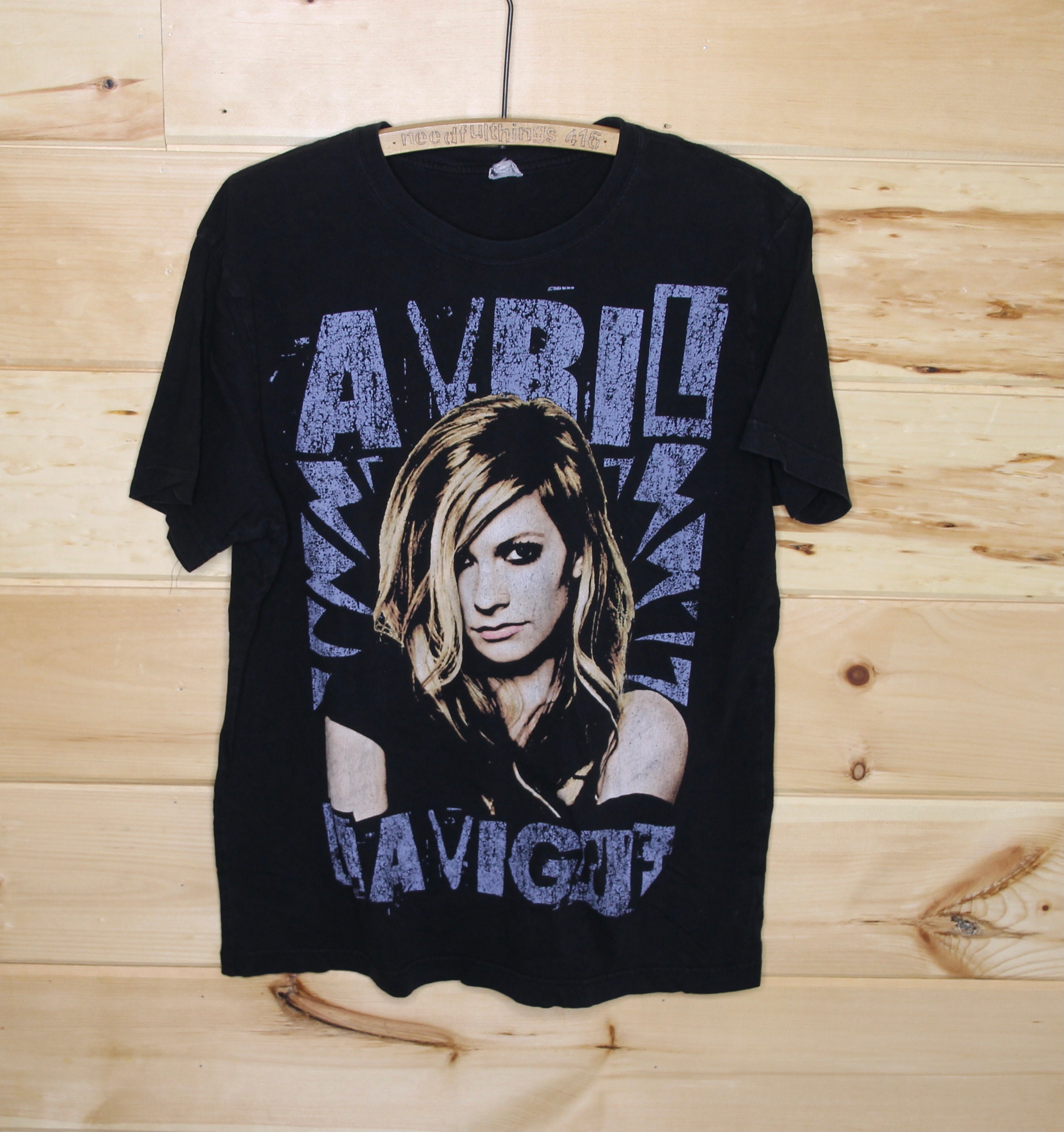 Vintage Avril Lavigne the Black Star Tour Concert Tour Black T