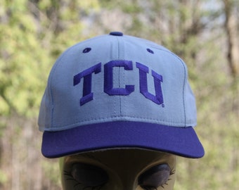 Vintage Texas Christian University TCU Horned Frogs New Era Fitted Hat Cap Size 7 1/2