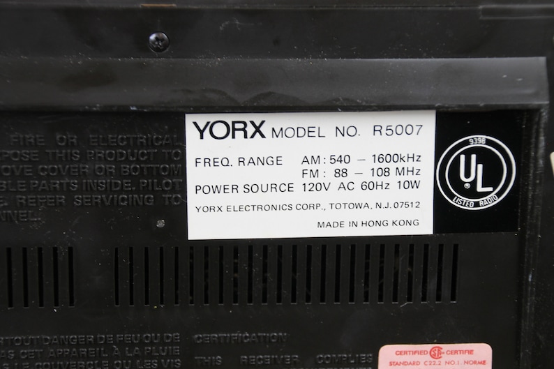 Radio-réveil vintage YORX Am/Fm, chiffres à rabat, modèle R5007 testé et fonctionnel image 8