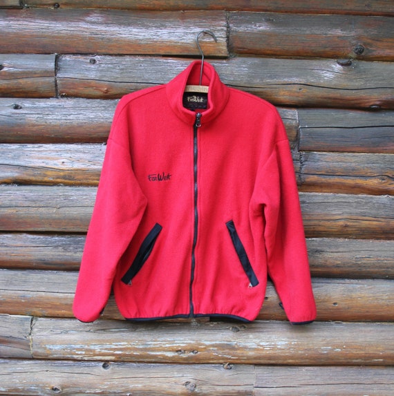 Vintage Far West Red Full Zip Fleece Sweatshirt Adult Size - Etsy