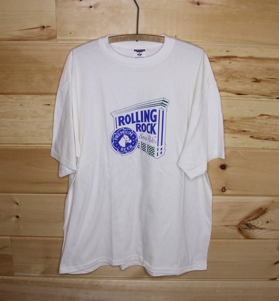 Vintage Rolling Rock Beer White T-shirt - Etsy Canada