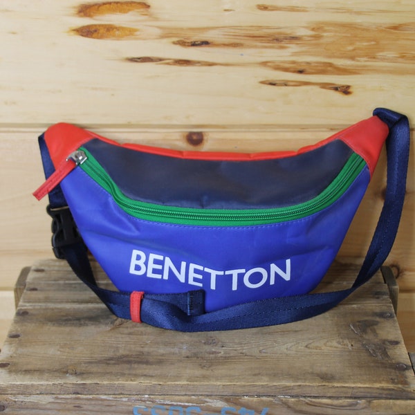 Vintage United Colours of Benetton Fanny Pack Waist Hip Bag Adult Size