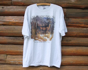 Vintage Whitetail Northwoods Pride Deer Nature Outdoors Wildlife T-Shirt Adult Size XXL 2XL