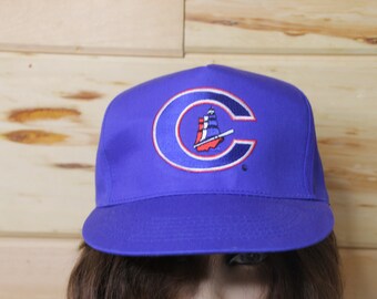 Vintage Columbus Clippers Minor League Tripple A Baseball New Era Adult Size Snap Back Hat Rare