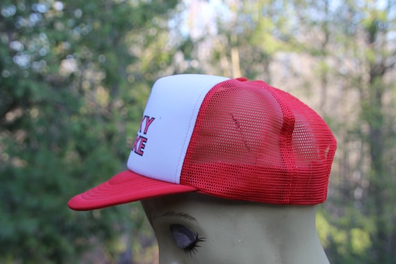Vintage Lucky Strike Fishing Lures Fish Red Snapback Trucker