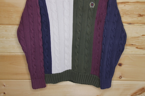 Vintage Tommy Hilfiger Heavy Cable Knit Pullover … - image 4