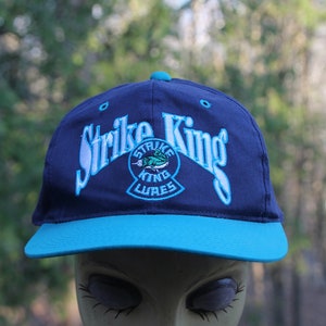 Vintage Strike King Fishing Lures Fish Snapback Hat Cap 