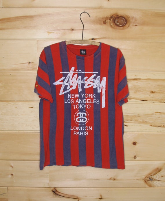 stussy t shirt new york los angeles