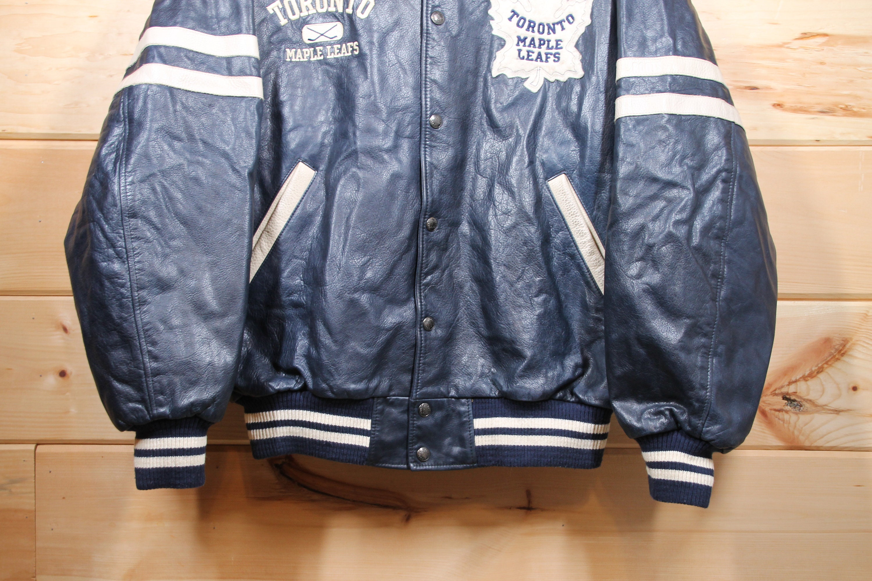 Roots Canada NHL Hockey Varsity Jacket Toronto Maple Leafs Size