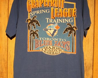 Vintage Toronto Blue Jays MLB Spring Training Grapefruit League 1992 Blue T-Shirt Adult Size Large +