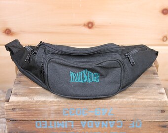 vintage TrailsEdge Trails Edge Black Fanny Pack Randonnée Camping Taille Hanche Taille Adulte