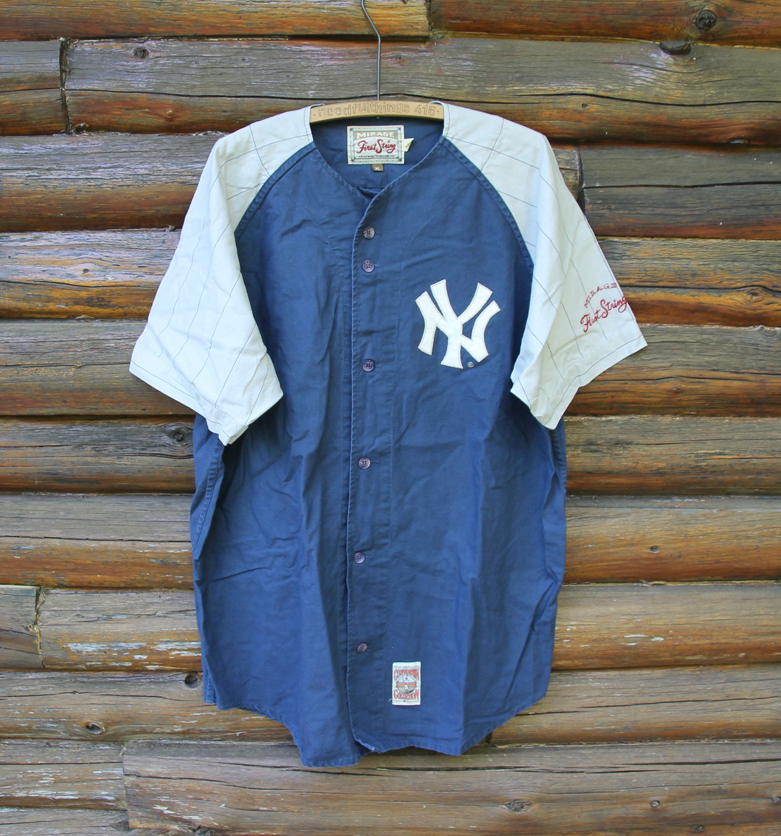 VTG Babe Ruth #3 New York Yankees Mirage Cooperstown Jersey Men's LARGE