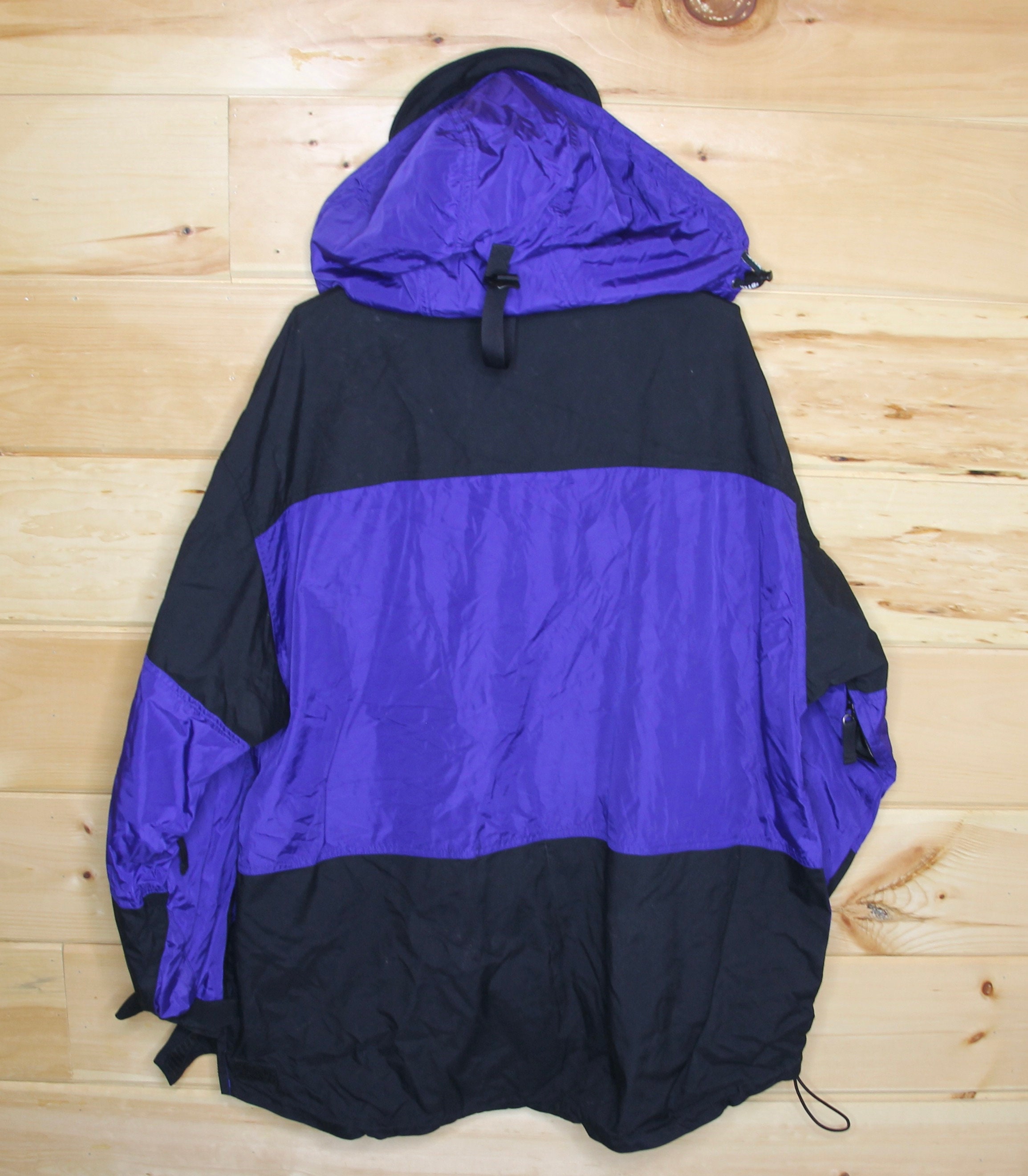 Vintage Eddie Bauer EBTEK Black / Purple Pullover Jacket - Etsy