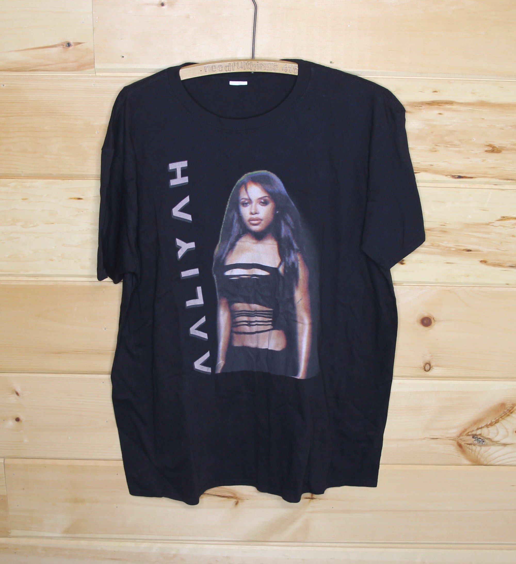 Vintage Aaliyah Screen Printed Bootleg RnB Rap Hip Hop T-Shirt