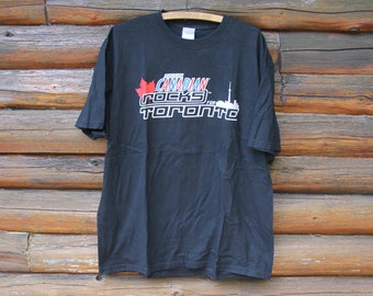 vintage Molson Canadian Rocks pour Toronto SARS Concert Black T-Shirt Taille adulte XL Rolling Stones