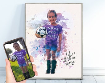 Regalo de fútbol para niñas, fin de temporada, regalos imprimibles digitales, decoración de fútbol, regalos del equipo de fútbol, regalo de Navidad Bestie, ideas de mamá de fútbol