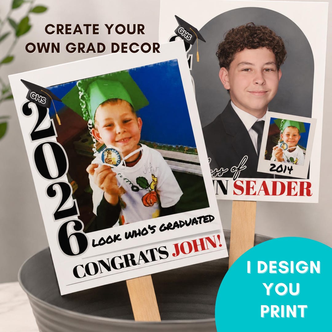 Personalized 2026 Graduation Sign Printable | Kindergarten to ...