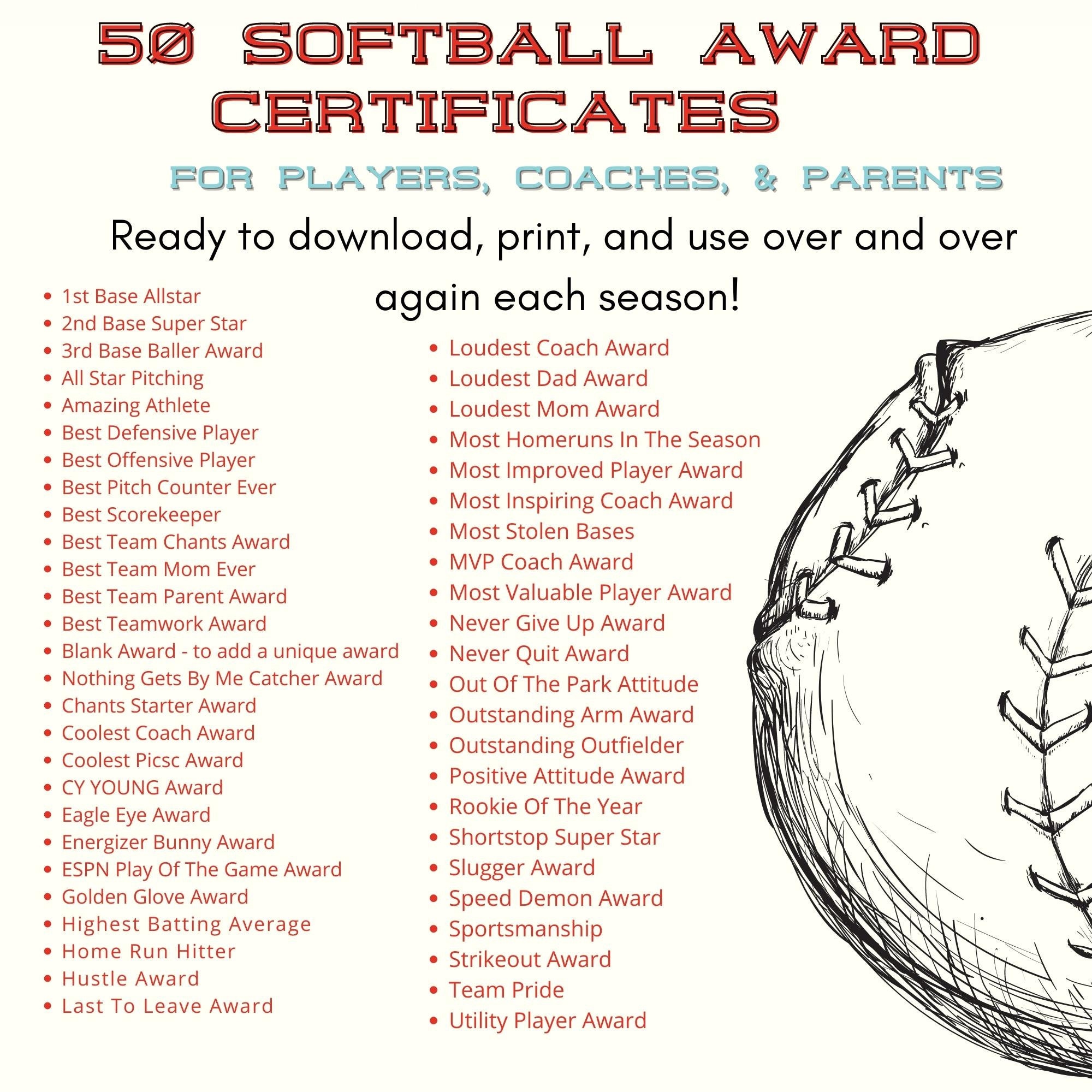 Girls Softball Team Award Certificates For Team Moms Coaches Etsy girls-softball-team-award-certificates-for-team-moms-coaches-etsy