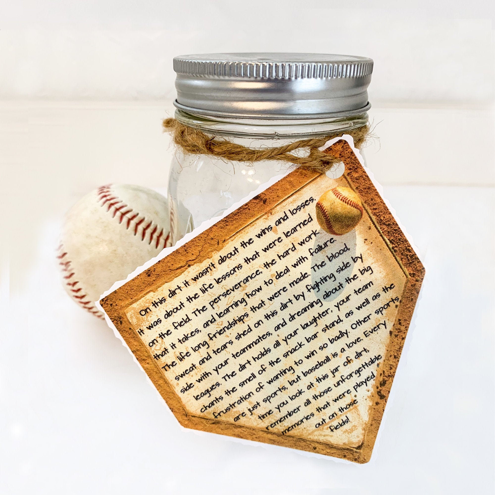 Jar of Dirt BASEBALL boys Team Printable Instant Download Etsy