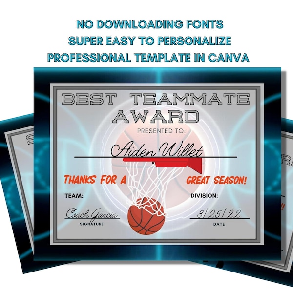 Funny team awards etsy