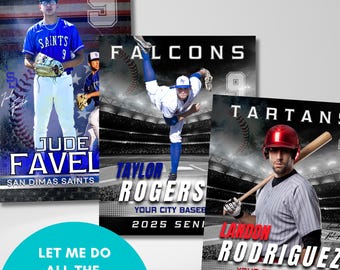 Baseball Poster Senior Night Banner, I Do All The Editing, Varsity Team Gift Banquet Ideas, Digital File Sent Via Email, Price For 1 Player