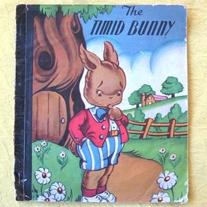 The Timid Bunny Rare First Edition of Children&#39;s Classic Rabbit Book by Abbott Publishing 1946